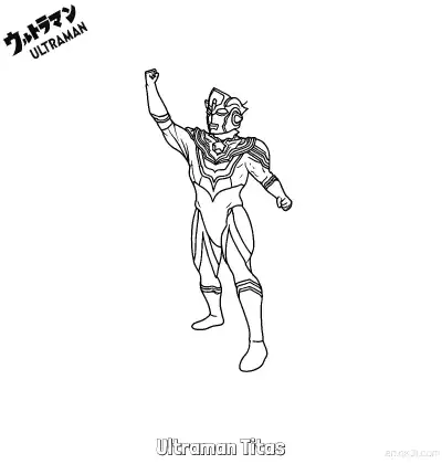 Free printable Ultraman Titas 2 Coloring Page - Free Printable Ultraman PDF Coloring Sheets coloring page