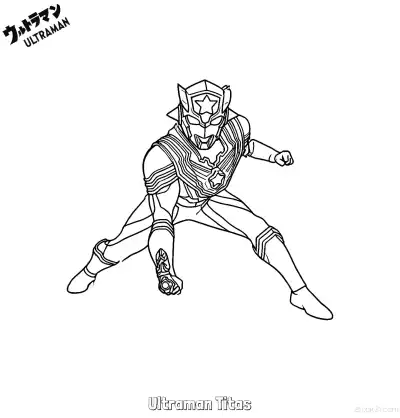 Free printable Ultraman Titas 3 Coloring Page - Free Printable Ultraman PDF Coloring Sheets coloring page