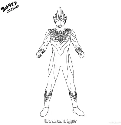 Free printable Ultraman Trigger  Coloring Page - Free Printable Ultraman PDF Coloring Sheets coloring page