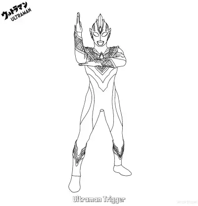 Free printable Ultraman Trigger 1 Coloring Page - Free Printable Ultraman PDF Coloring Sheets coloring page