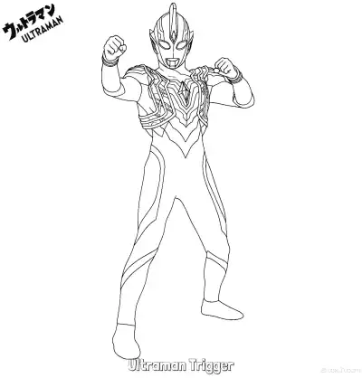 Free printable Ultraman Trigger 2 Coloring Page - Free Printable Ultraman PDF Coloring Sheets coloring page