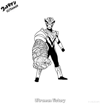 Free printable Ultraman Victory 1 Coloring Page - Free Printable Ultraman PDF Coloring Sheets coloring page