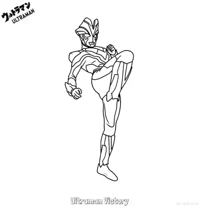 Free printable Ultraman Victory 2 Coloring Page - Free Printable Ultraman PDF Coloring Sheets coloring page