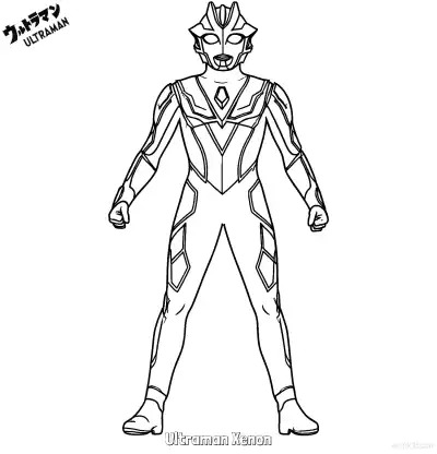 Free printable Ultraman Xenon  Coloring Page - Free Printable Ultraman PDF Coloring Sheets coloring page