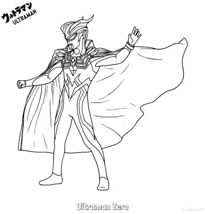 Free printable Ultraman Zero 2 Coloring Page - Free Printable Ultraman PDF Coloring Sheets coloring page