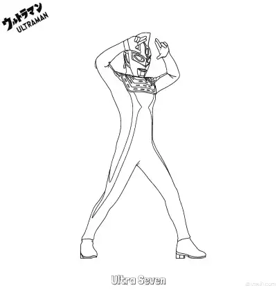 Free printable Ultra Seven 2 Coloring Page - Free Printable Ultraman PDF Coloring Sheets coloring page
