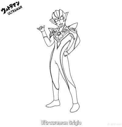 Free printable Ultrawoman Grigio  Coloring Page - Free Printable Ultraman PDF Coloring Sheets coloring page