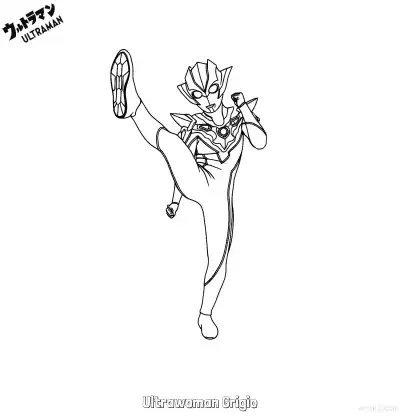 Free printable Ultrawoman Grigio 3 Coloring Page - Free Printable Ultraman PDF Coloring Sheets coloring page