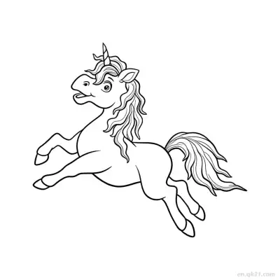 Free printable Striped Sitting Unicorn Coloring Page coloring page
