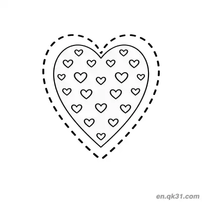 Free printable Heart Pattern Fill Valentine Page coloring page