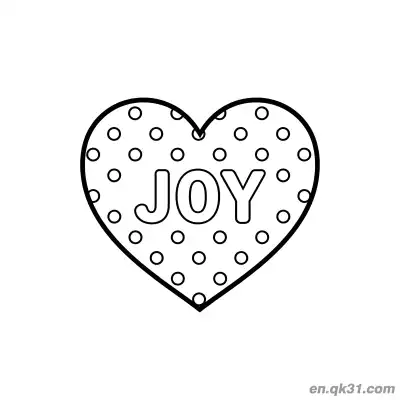 Free printable Polka Dot Heart Valentine Page coloring page
