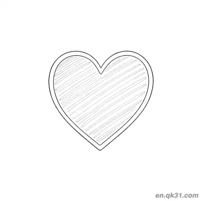 Free printable Striped Heart Valentine Page coloring page