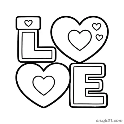 Free printable Valentine Love Letters Page coloring page