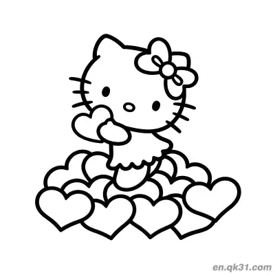 Free printable Puppy Hand Heart Gesture Valentine Page coloring page
