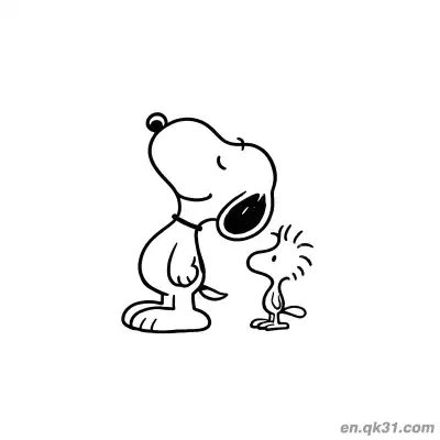 Free printable Puppy Kissing Little Bird Valentine Page coloring page