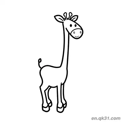 Free printable Cute Minimalist Line Art Giraffe Coloring Page coloring page