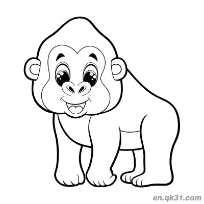 Free printable Free Printable Gorilla Coloring Pages with Cute Baby Gorilla coloring page