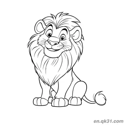 Free printable Classic Cartoon Lion Character Coloring Page coloring page