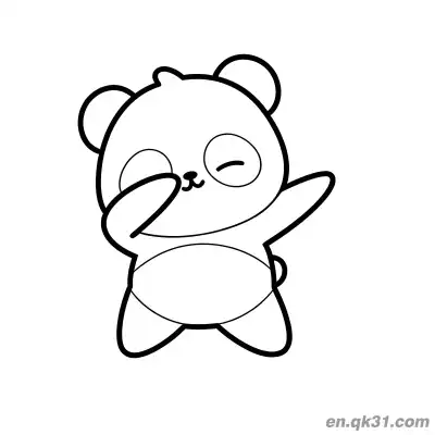 Free printable Chibi Panda Doing Dab Pose Coloring Page coloring page