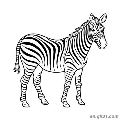 Free printable Realistic Zebra with Natural Stripes Coloring Page coloring page