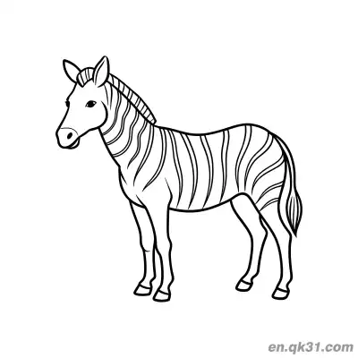 Free printable Realistic Zebra with Stripes Coloring Page coloring page