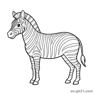 Free printable Spotted Zebra Standing Sideways Coloring Page coloring page
