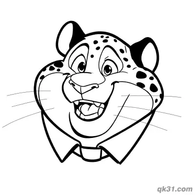 Free printable Clawhauser Headshot Concept Art Study Coloring Page coloring page