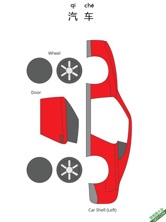 汽车 跑车 红色小汽车|3d打印笔模板